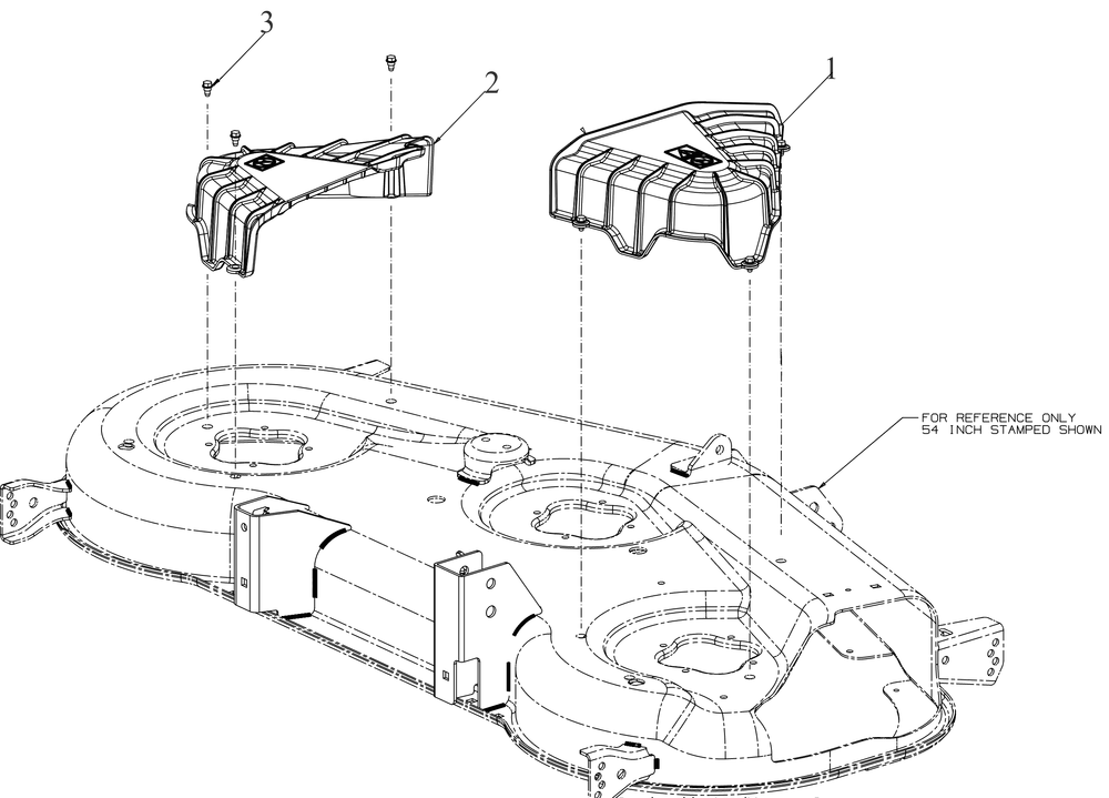 Deck Covers Diagram and Parts List for ZT2-54KW (17RIEACI010)(2020) Cub Cadet Lawn Tractor